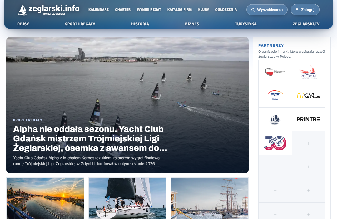 Podgląd portalu zeglarski.info